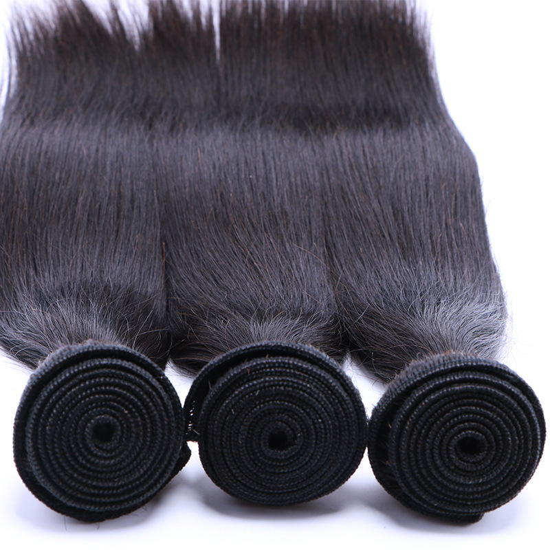 10-26Inch Brazilian Virgin Hair Extensions 100% Unprocessed Human Hair Straight 10A Weft Hair for Women 200% Density Natural Black Hair Bundles