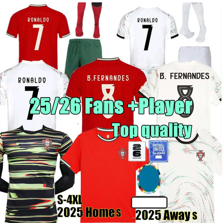 Euro 2026new Portugal football shirt RONALDO soccer jersey 25/26 player Training home away National team football kit shirts MEN kids kit
