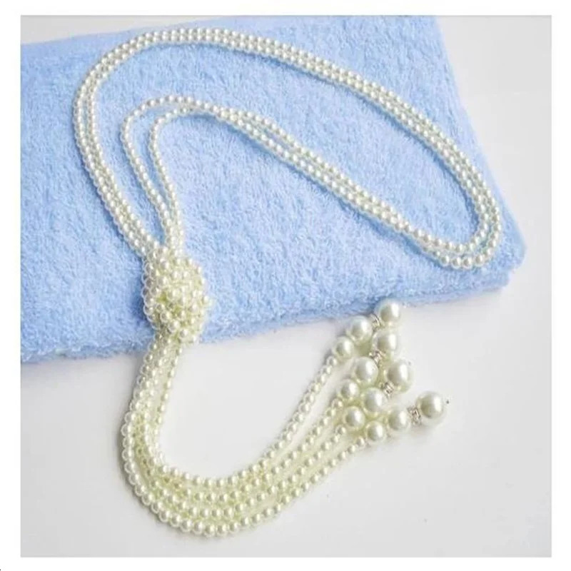 Natural Freshwater Pearl Necklace Irregular Pendant 5layer Sweater Chain Long Sleeve 250228