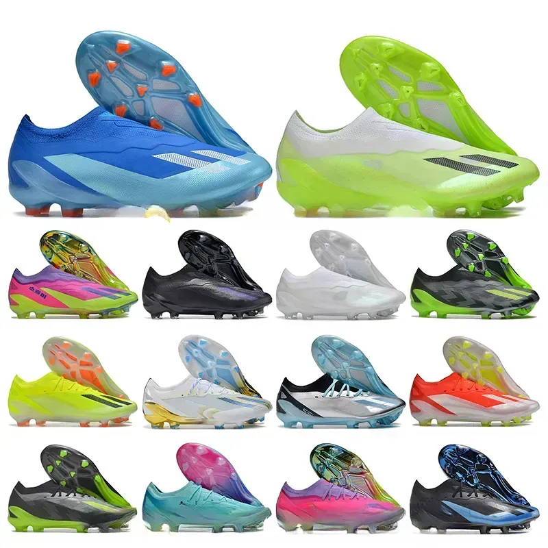 Gift Bag Mens Womens Football Boots X Crazyfasts FG Firm Ground Laceless Cleats Messis Crazyfasts.1 Kids Boy Girl Soccer Shoes Top Outdoor Trainers Botas De Futbol