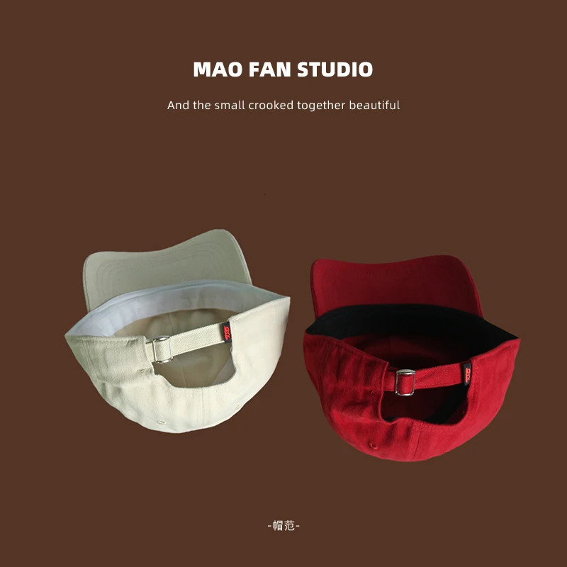 Brown Peaked Cap Mens and Womens Summer Fashion Casual American Retro Soft Top Baseball Cap Small Sun Protection Hat 250304