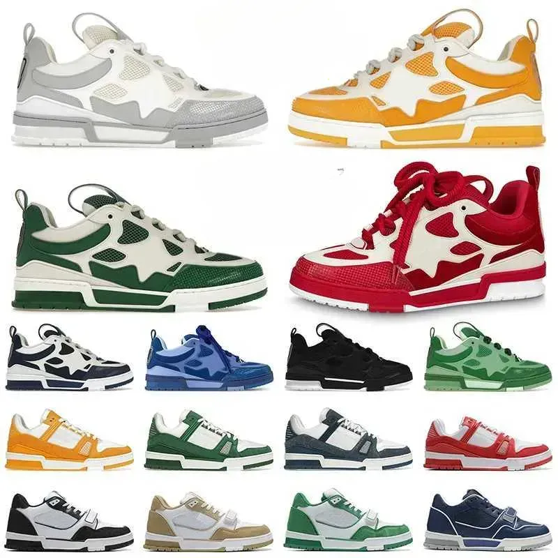 top quality man shoes designer sneakers calfskin men fashion travel trainer 1V8 shoes luxury casual shoes genuine running leather classic dermis skateboard35-46