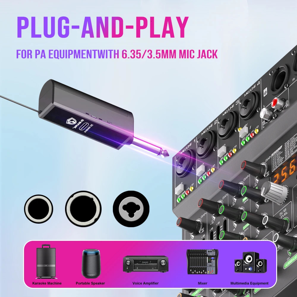 G-MARK SKM9000 Wireless Microphone Professional UHF Frequency Adjustable Metal Sheel For Paryt Show Teaching Wedding 250303