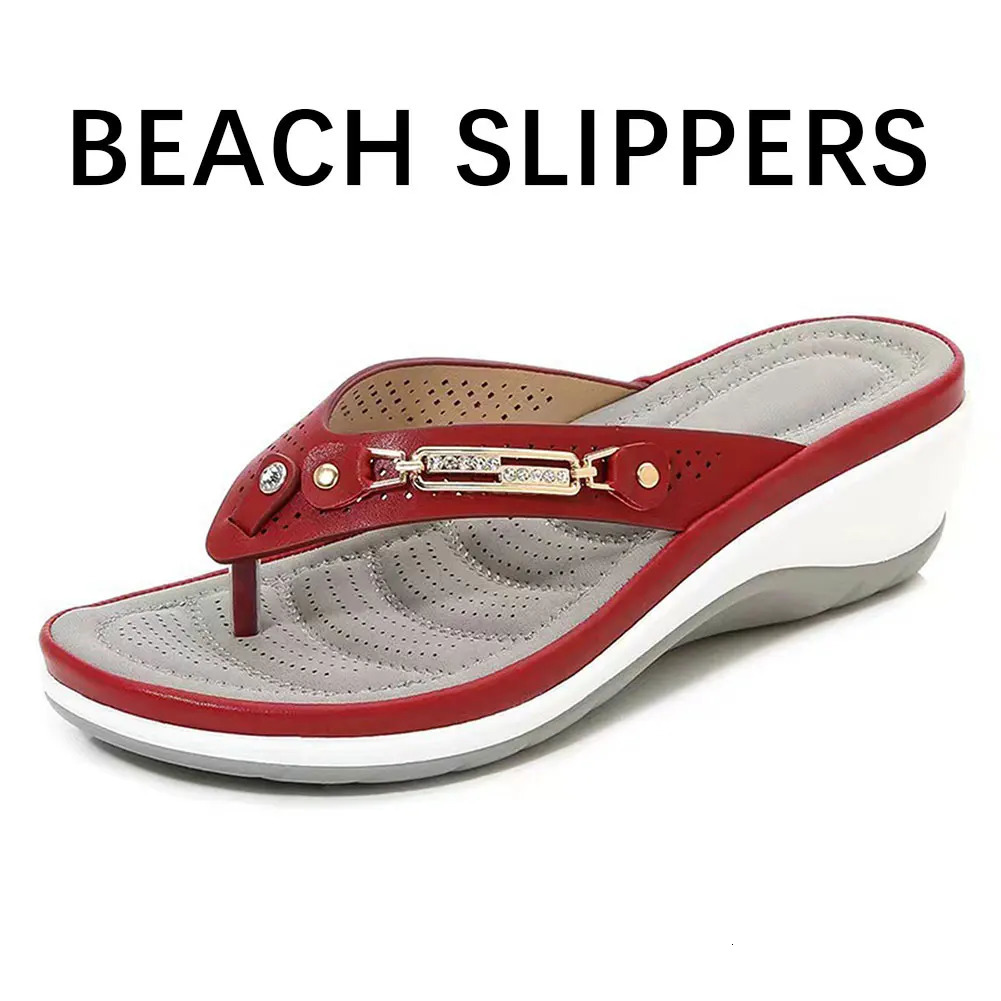 2024 Womens Sliding Block Fashion Non Shoes Beach Sandals Outdoor Leisure Flip Dress Open Toe 250304