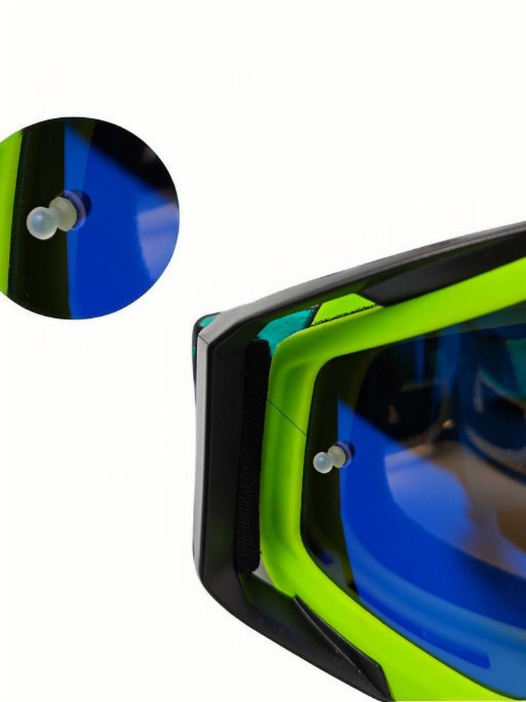 100% riding high air mirror goggles Dust-proof motorcycle speed down half helmet rally riding windproof sunshade glasses 2025