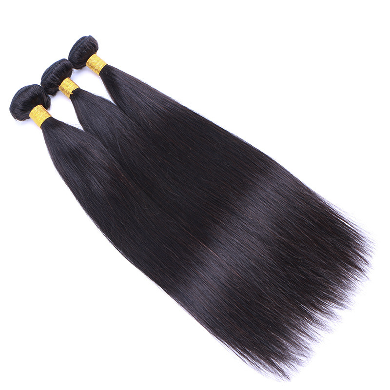 10-26Inch Brazilian Virgin Hair Extensions 100% Unprocessed Human Hair Straight 10A Weft Hair for Women 200% Density Natural Black Hair Bundles