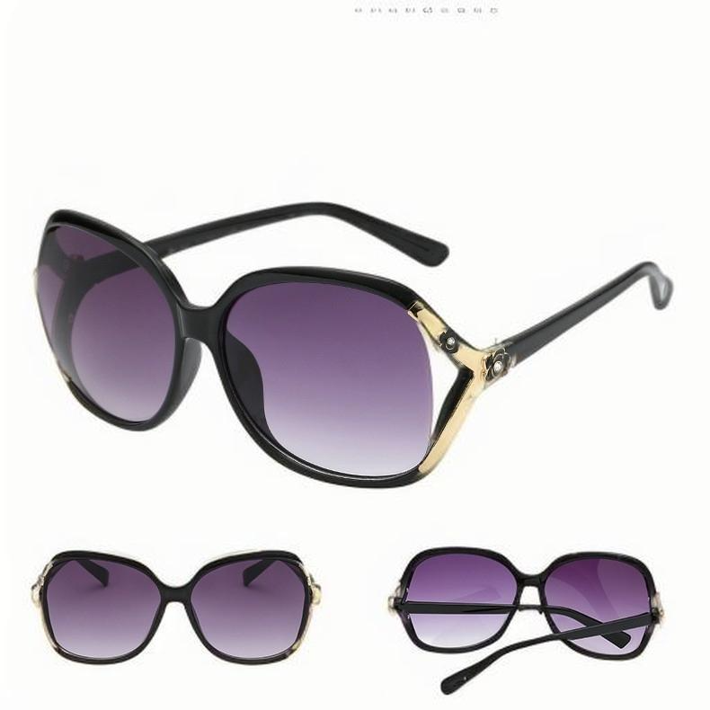 New manufacturers polarized camellia sun glasses ladies stand sunglasses fashion ins big frame round Korean version retro