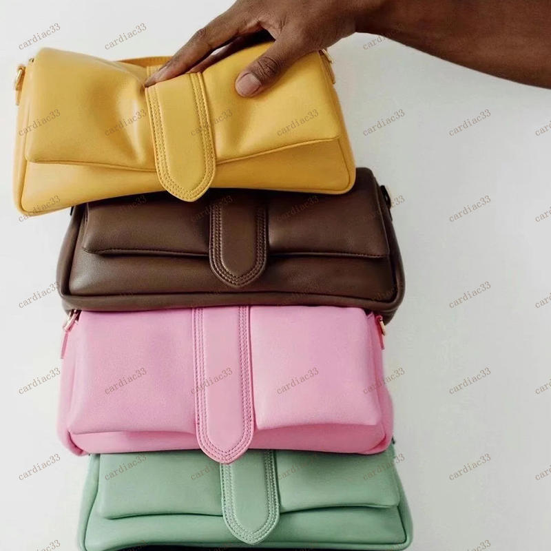 Soft Flap Designer Shoulder Tote Fashion Le Bambimou Lady Handbag Crossbody Travel Armpit Bag Leather Envelope Clutch Bags
