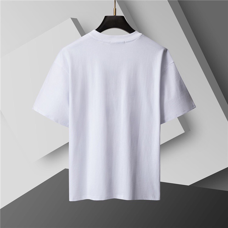 Men's high-end brand black and white short-sleeved summer and autumn loose short-sleeved