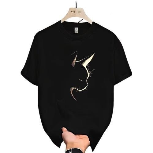 Light Luxury White Summer Short Sleeved Designer T-shirt American Fashion Brand Trend Pure Cotton T-shirt Men's 2025 Top