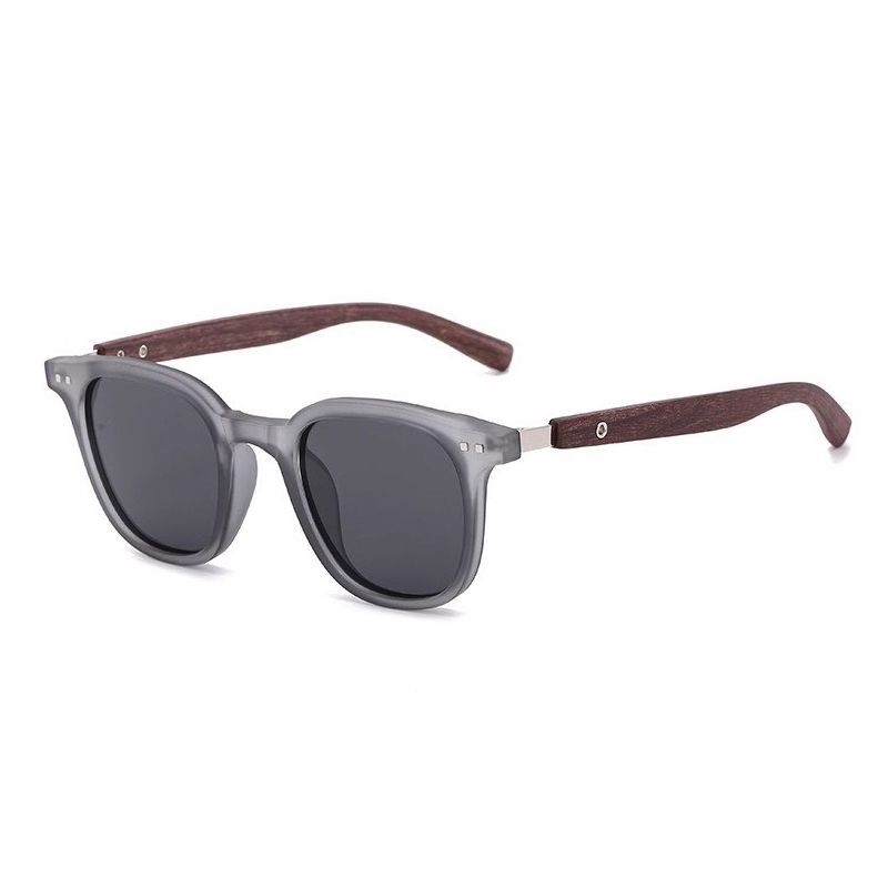 Wood grain leg rice nail sunglasses for women Europe and the United States ins wind sun glasses for men sunscreen UV sunglasses 2025