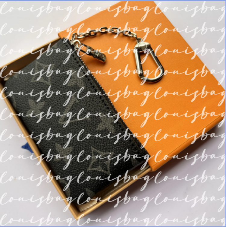 Women card holder small zippy wallets key coin purse Brown flower M62650 poke key chain Genuine Leather luxury men Designer wallet Coin Purses Key pouch Card Holder