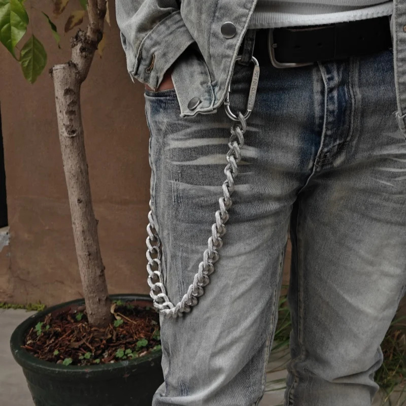 2025 Model Minimalism Cuba Pants Chain Unisex Ones Waist Concise Accessories Punk Hip Hop Key Chain Wholesaler 250318