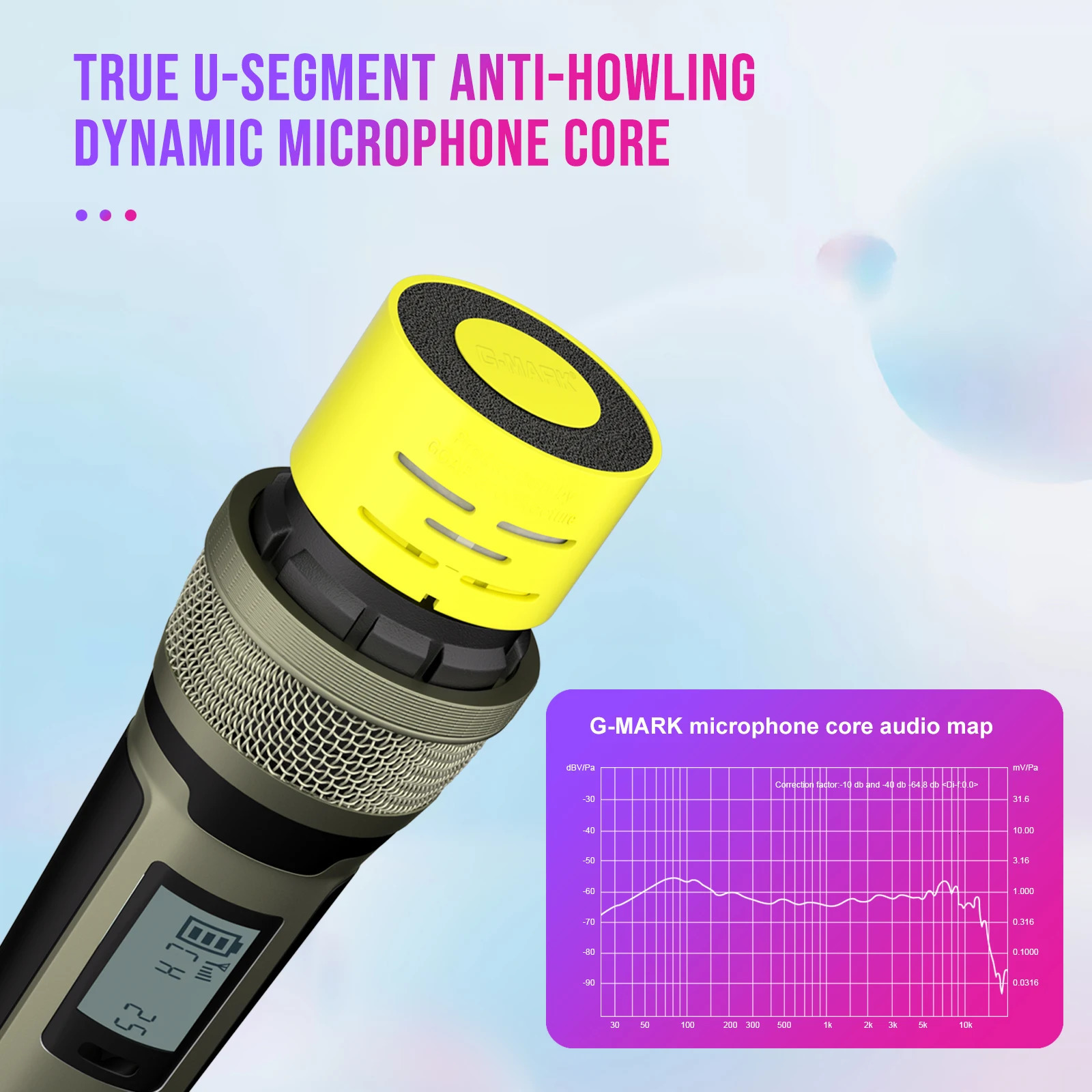 G-MARK SKM9000 Wireless Microphone Professional UHF Frequency Adjustable Metal Sheel For Paryt Show Teaching Wedding 250303