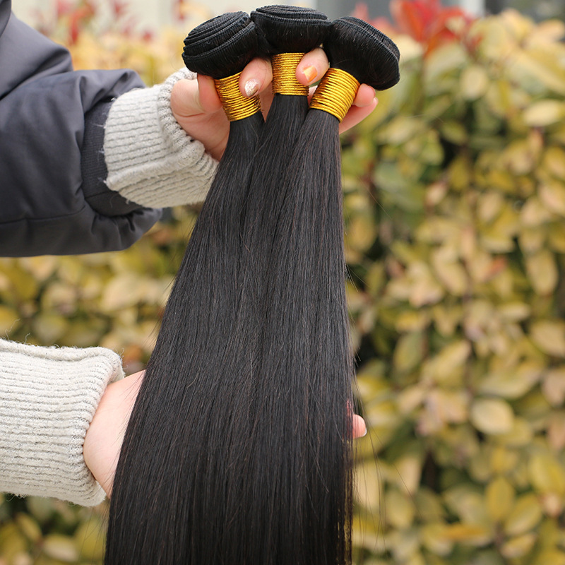 10-26Inch Brazilian Virgin Hair Extensions 100% Unprocessed Human Hair Straight 10A Weft Hair for Women 200% Density Natural Black Hair Bundles