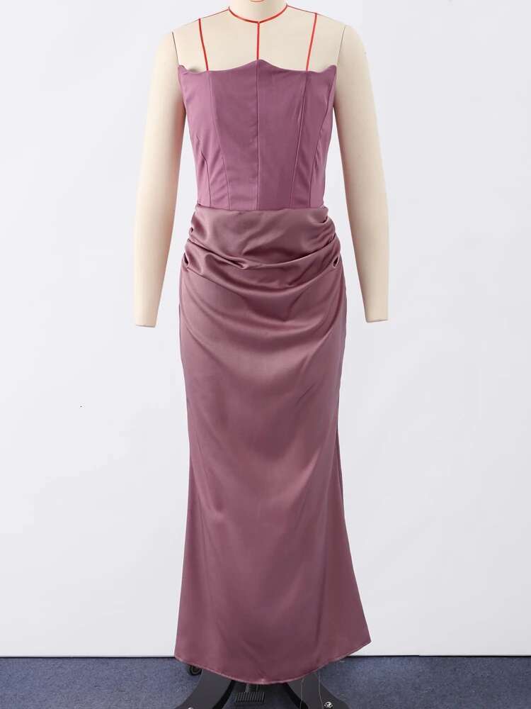Sexy Long Dress Women Elegant Off-Shoulder Strapless Hip Package Female Vestidos Vintage Slim Fit Ladies Evening New Year Gown