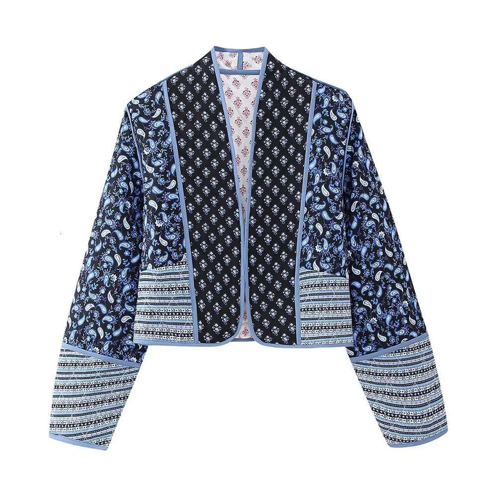 hoodie Pb&Za 2023 Autumn/Winter New Romanticism Design Sense Two Sides Wear Spliced Cotton Dress Versatile Short Loose Coat jacket