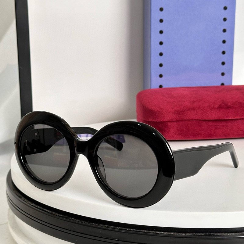 Fashion Oversized Round Sunglasses For Women Men Designer Acetate Full frame 1647 Luxury Sunglasses Outdoor Goggles UV400 Glasses With Box