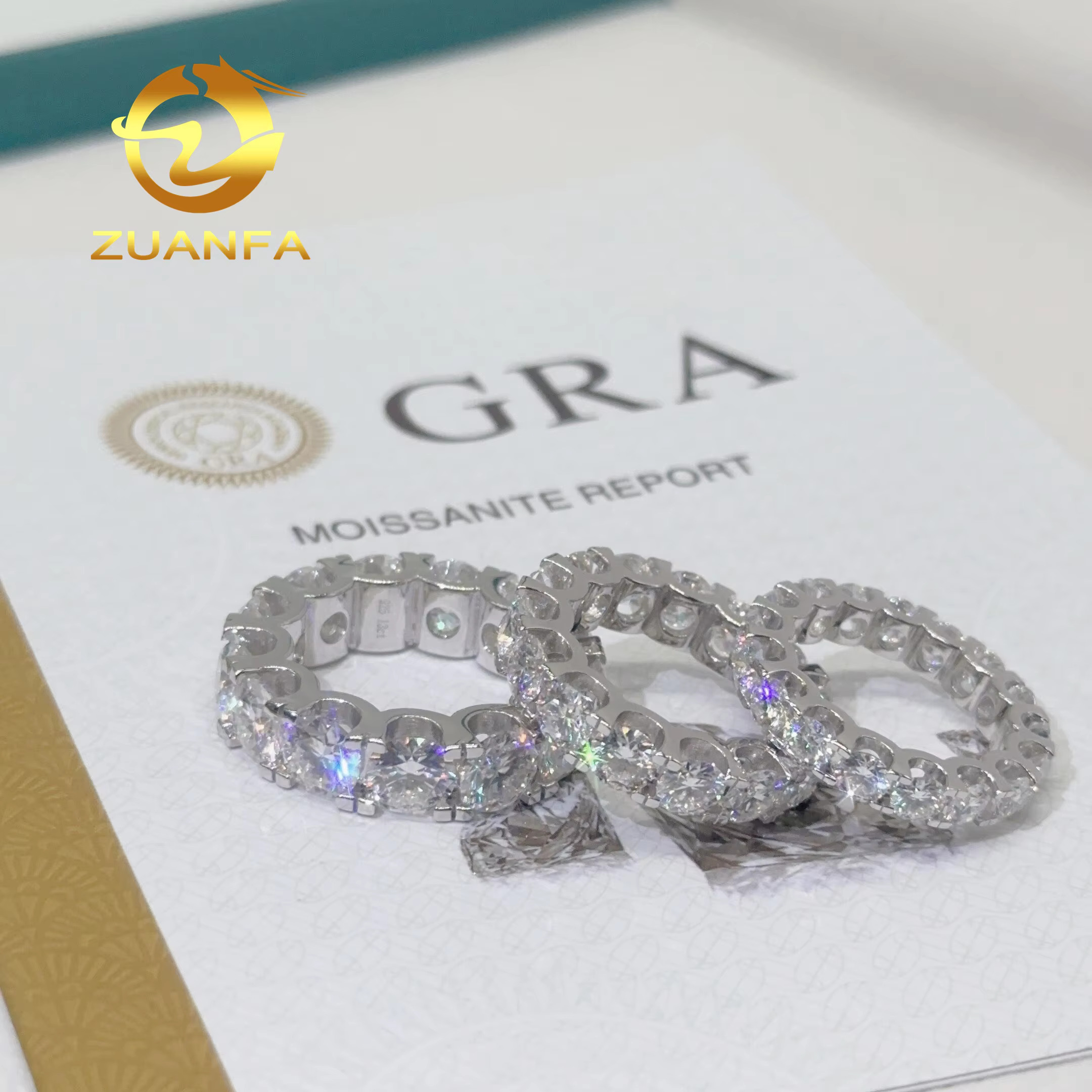 Women Fine Jewelry Round Oval Emerald Shape 925 Silver Gold Plated Moissanite Diamond Engagement Ring Luxury Wedding Ring