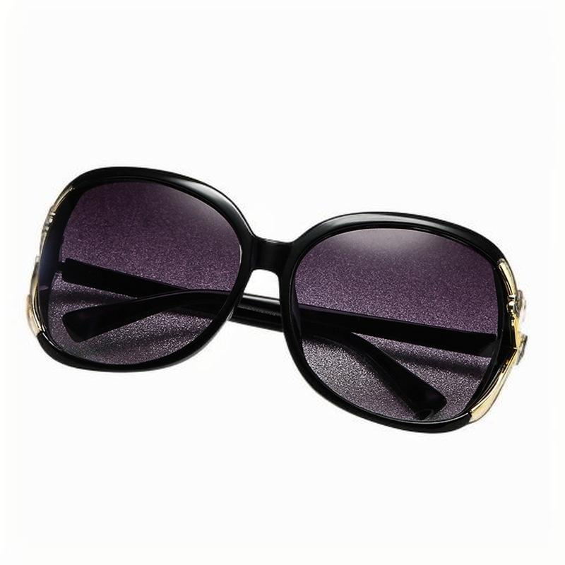 New manufacturers polarized camellia sun glasses ladies stand sunglasses fashion ins big frame round Korean version retro