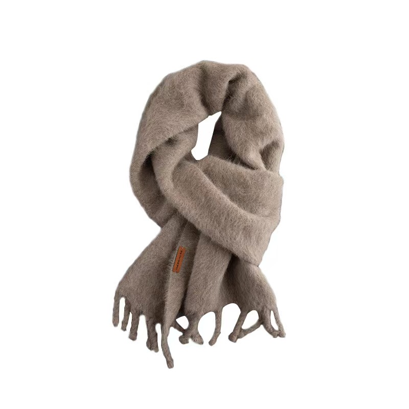 K077 Rare! Hand-combed fox velvet handmade scarf braid tassel thickened lazy soft waxy couple scarf gift
