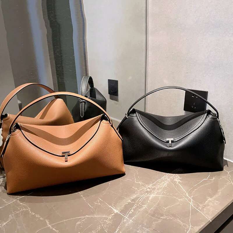 Crossbody Shoulder Bag For Women - Genuine Leather T-Lock Handbag