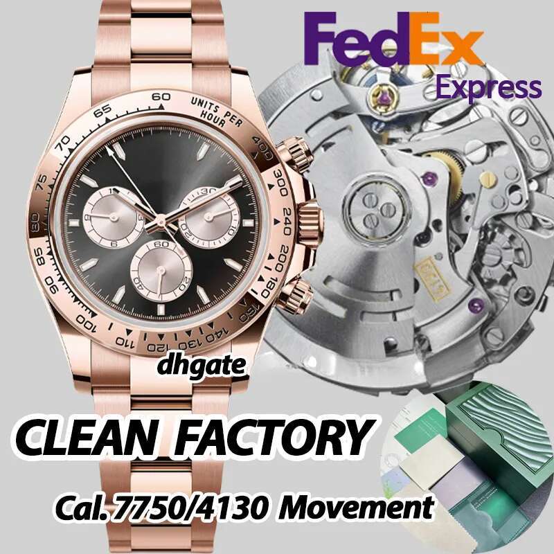 Mens Designer High Quality super CLean factory Watches Men 40MM Automatic Chronograph Cal.4130 movement Sapphire glass Luminous Dive100M Watch Women