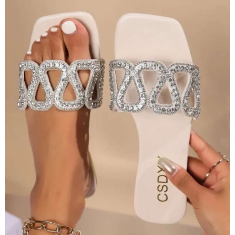 Summer 2025 Women S Sandals Free Shipping Flat Shoes Outdoor Fashion Women S Slippers Sparkling Women S Beach Designer Sandals Slippers Flip Flops