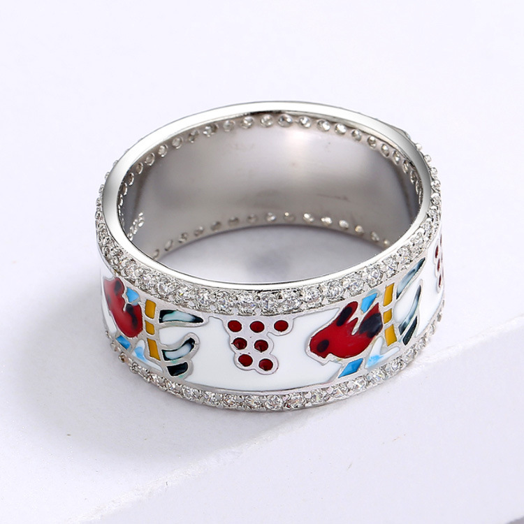 2025 Brand New Style Wedding Designer Rings Vintage Jewelry 925 Sterling Silver Fill Pave White 5A Cubic Zircon CZ Diamond Gemstones Party Women Birds