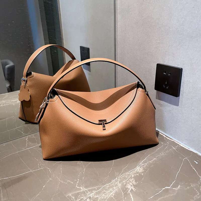 Crossbody Shoulder Bag For Women - Genuine Leather T-Lock Handbag