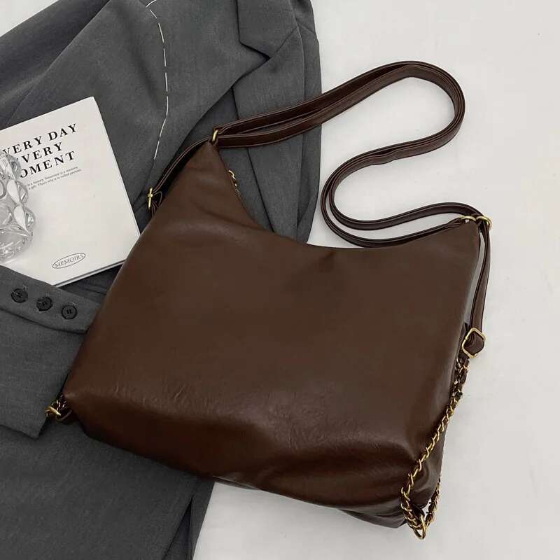 Women trend s Large Capacity Bag Designer leisure Women s Handbag New PU Multi functional Chain sequin Shoulder Bag Trendy Bag