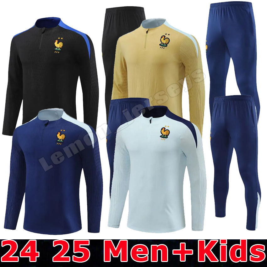 2024 2025 French MBAPPE football tracksuit Men and kids 24 25 KANTE GIROUD GRIEZMANN SALIBA soccer tracksuits Mens child football survetement foot chandal futbol