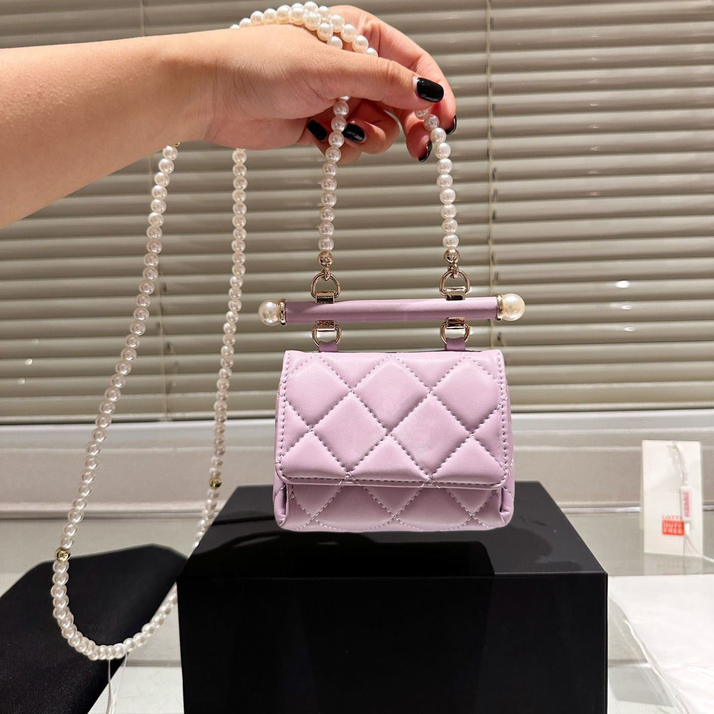 Luxury Handbags Designer bags Women's mini Bags 24s evening Bag Pearl Adjustable Shoulder Strap Square purse lady cute Mini clutch Bag 12X12cm