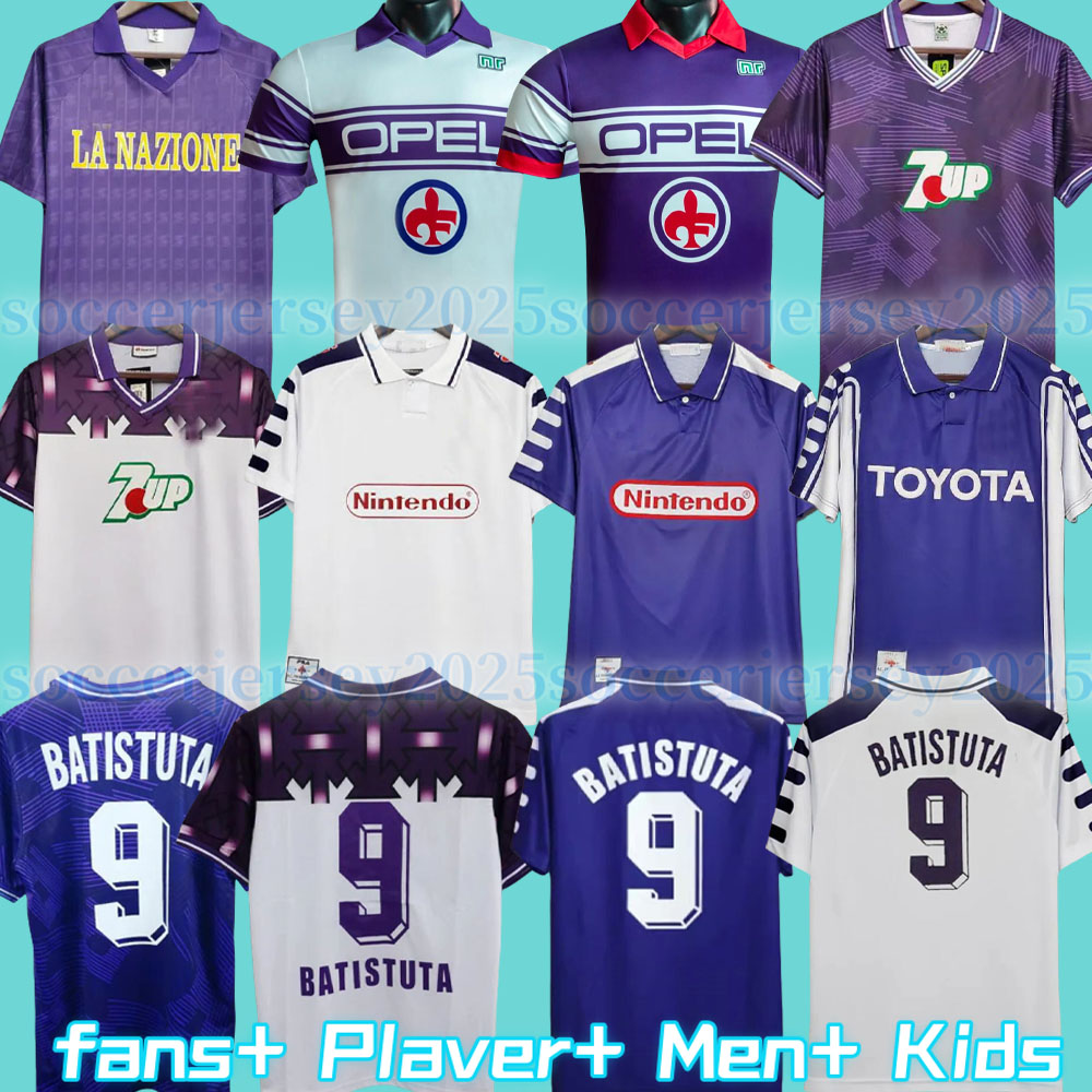 1995 1996 Retro classic Fiorentina Soccer jerseys Sweatshirt 1989 90 91 92 93 97 98 99 BATISTUTA R.BAGGIO DUNGA Retro Fiorentina Football shirt chandal futbol