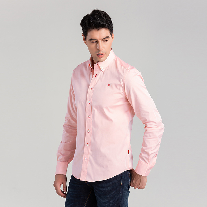 CHCH Simple Fashionable Men's For Commuting Can Be Worn As An Inner Shirt With Polo Collar And Long Sleeves