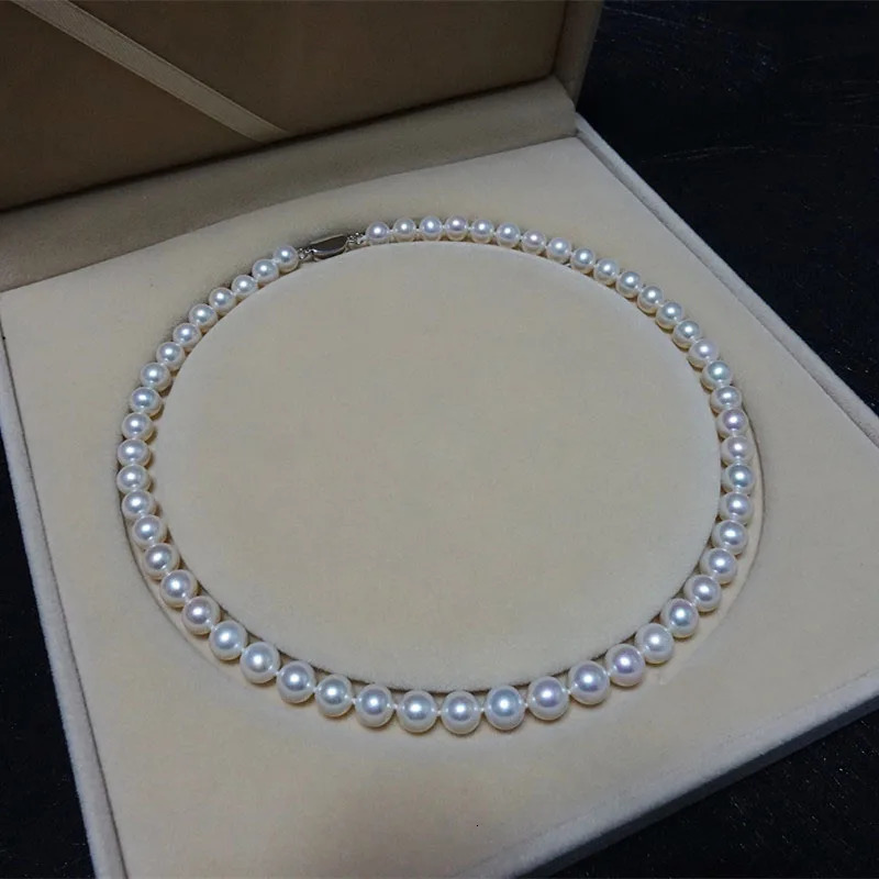 810mm Beads Fashion Pearl Necklace Mens Handmade Classic Jewelry Gift 250228