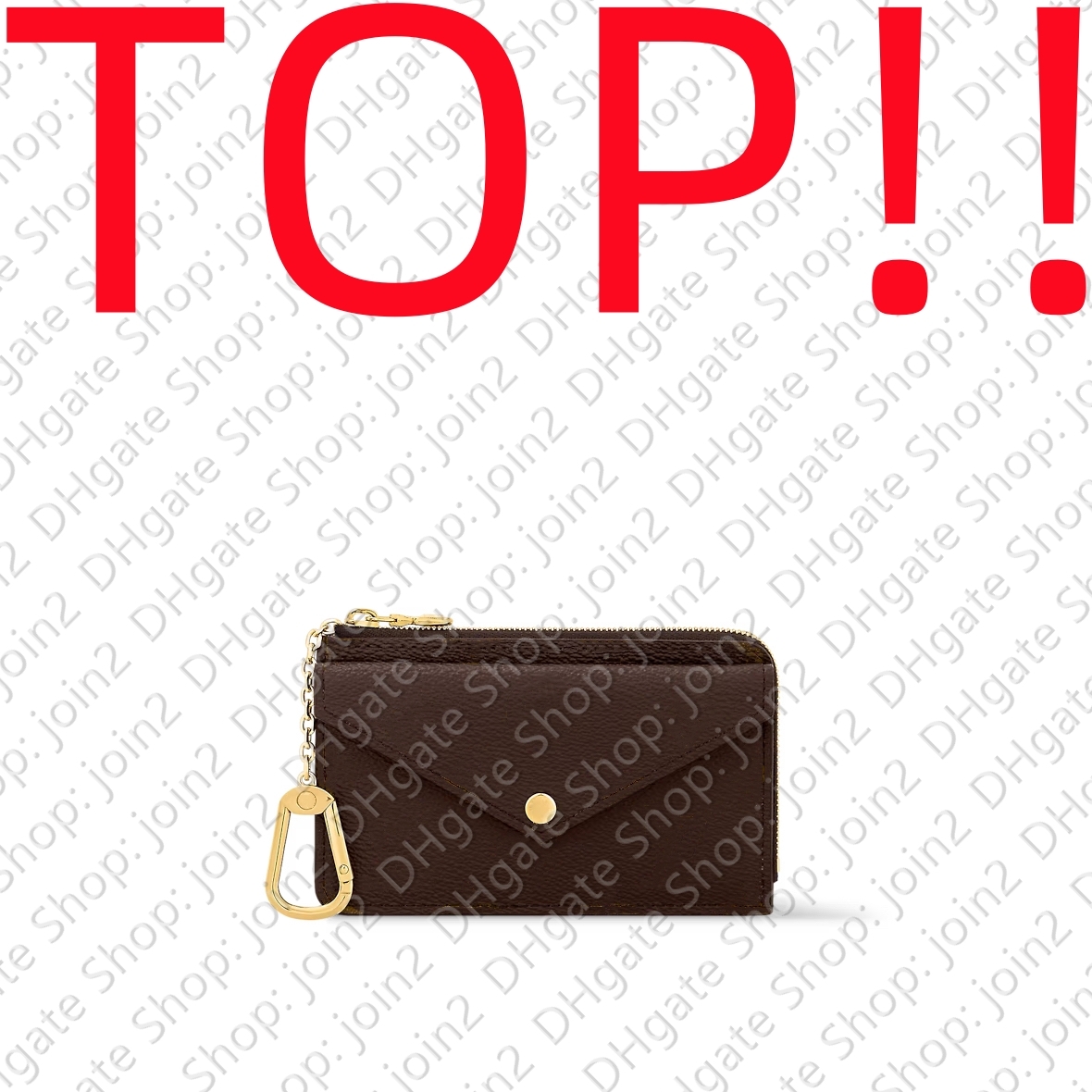 TOP. M69431 CARD HOLDER RECTO VERSO Designer Womens Mini Zippy Organizer Wallet Coin Purse Bag Belt Charm Key Pouch Pochette Accessoires