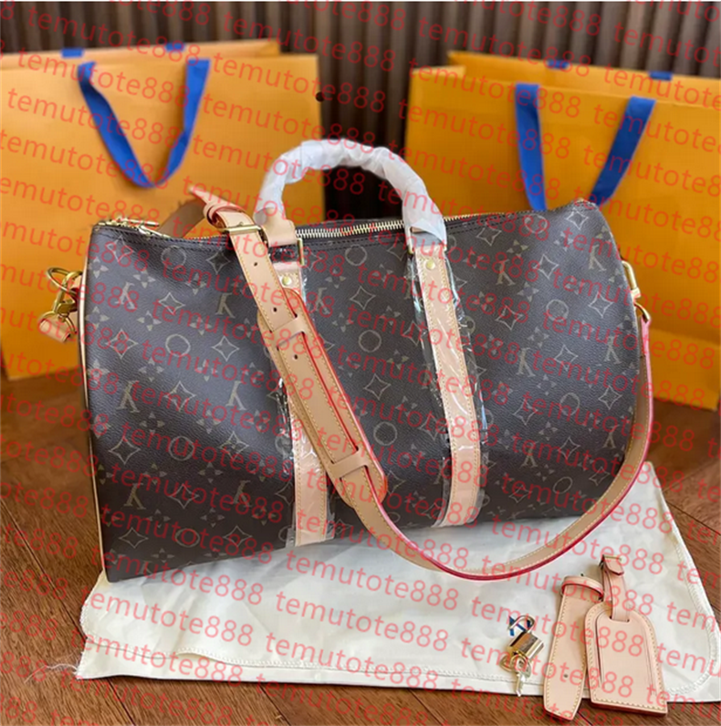 designer Duffle Classic 55CM men's suitcase pu Leather large totes Shoulder Large capacity travel bag for men and women