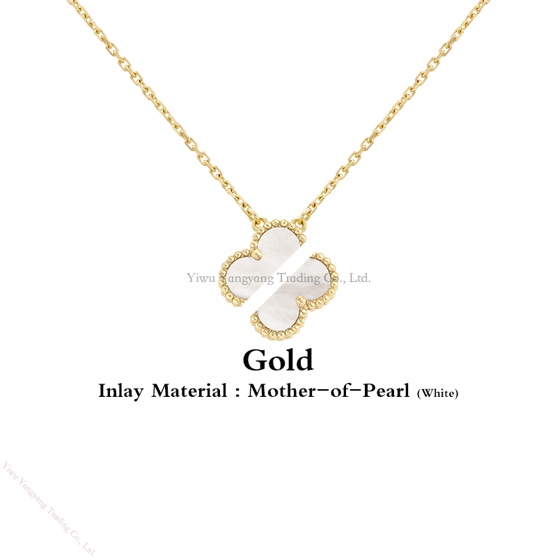 Alhambra Necklaces Gold Clover Pendant Necklace Agate Shell Mother-Of-Pearl For Women Charm Chain Hypoallergenic Giftfeminine Jewelry Gift Dda