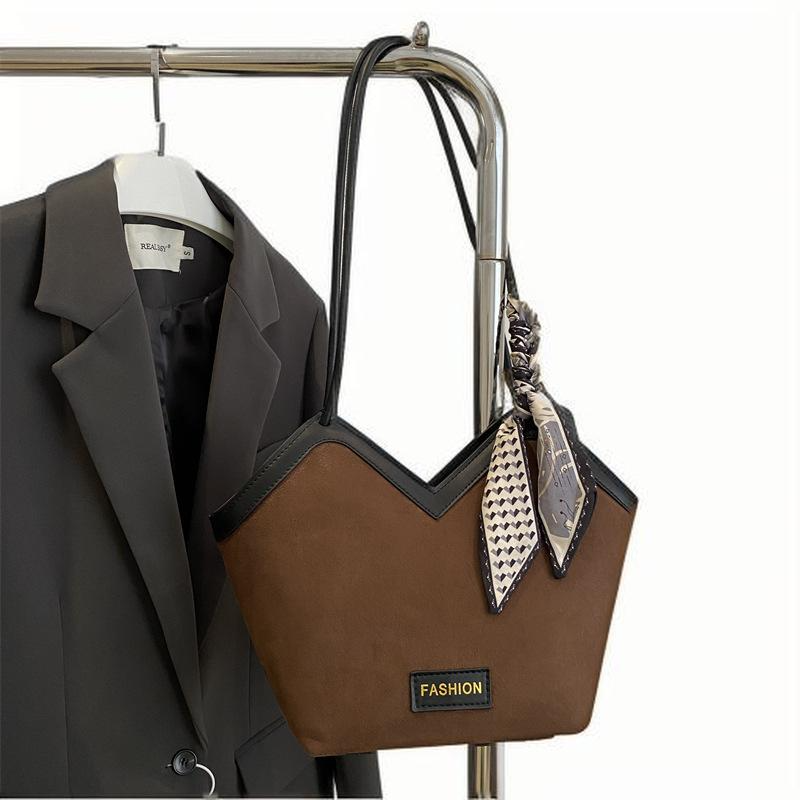 Popular large capacity Tote women's underarm casual all-in-one shoulder bag NEW retro style silk scarf handbag women 2025s