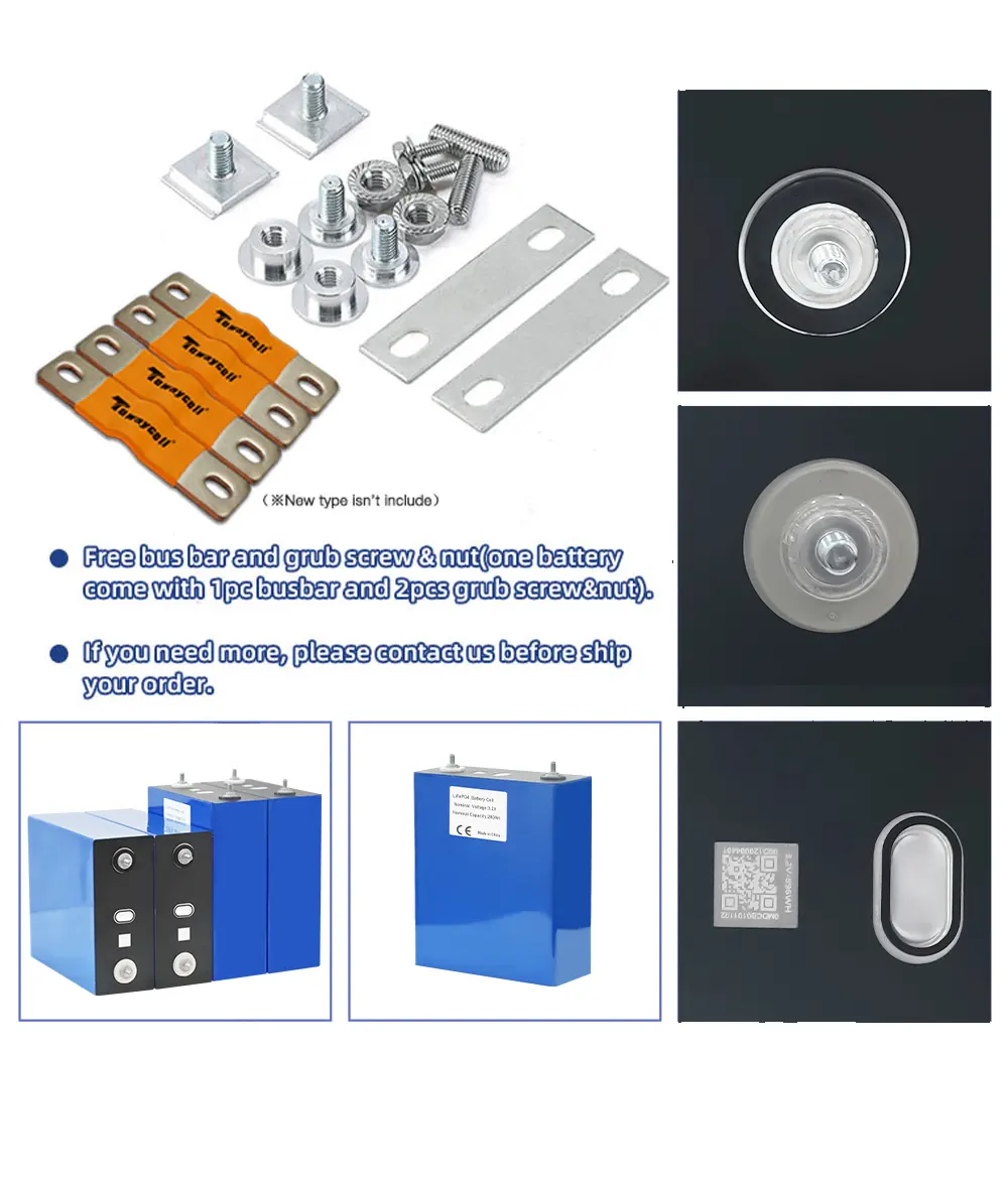 10000 Cycle Grade A Prismatic Lifepo 4 3.2V 50Ah 100Ah 105Ah 150Ah 200Ah 300Ah Lf280K 304Ah 320Ah 280Ah Lifepo4 Battery Cell