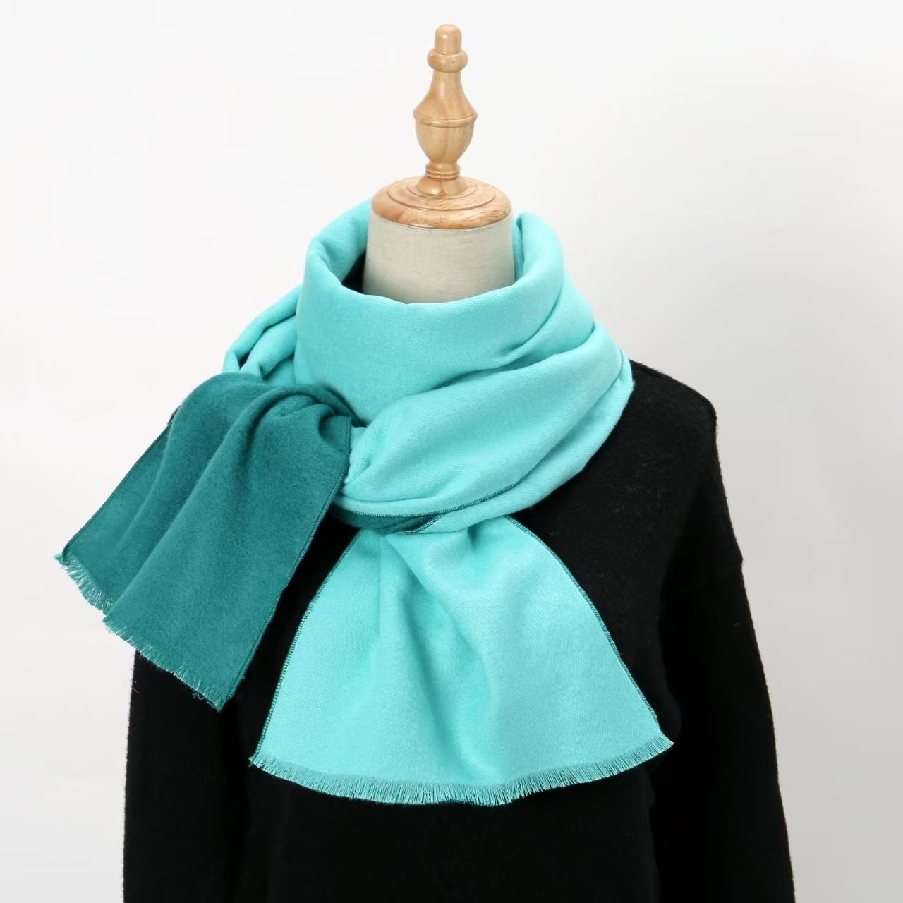 T252 Korean couple scarf female winter thick wool knitted versatile thick warm girl Japanese scarf male student