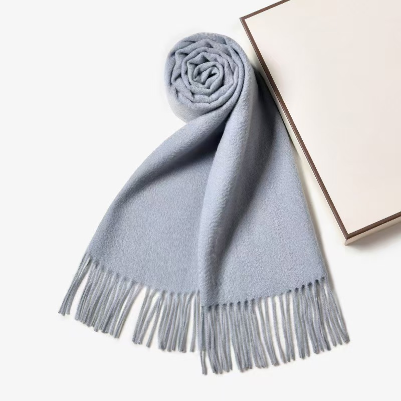 K080 Rumland 100% Australian Merino cashmere texture soft skin-friendly non-skin solid color warm scarf