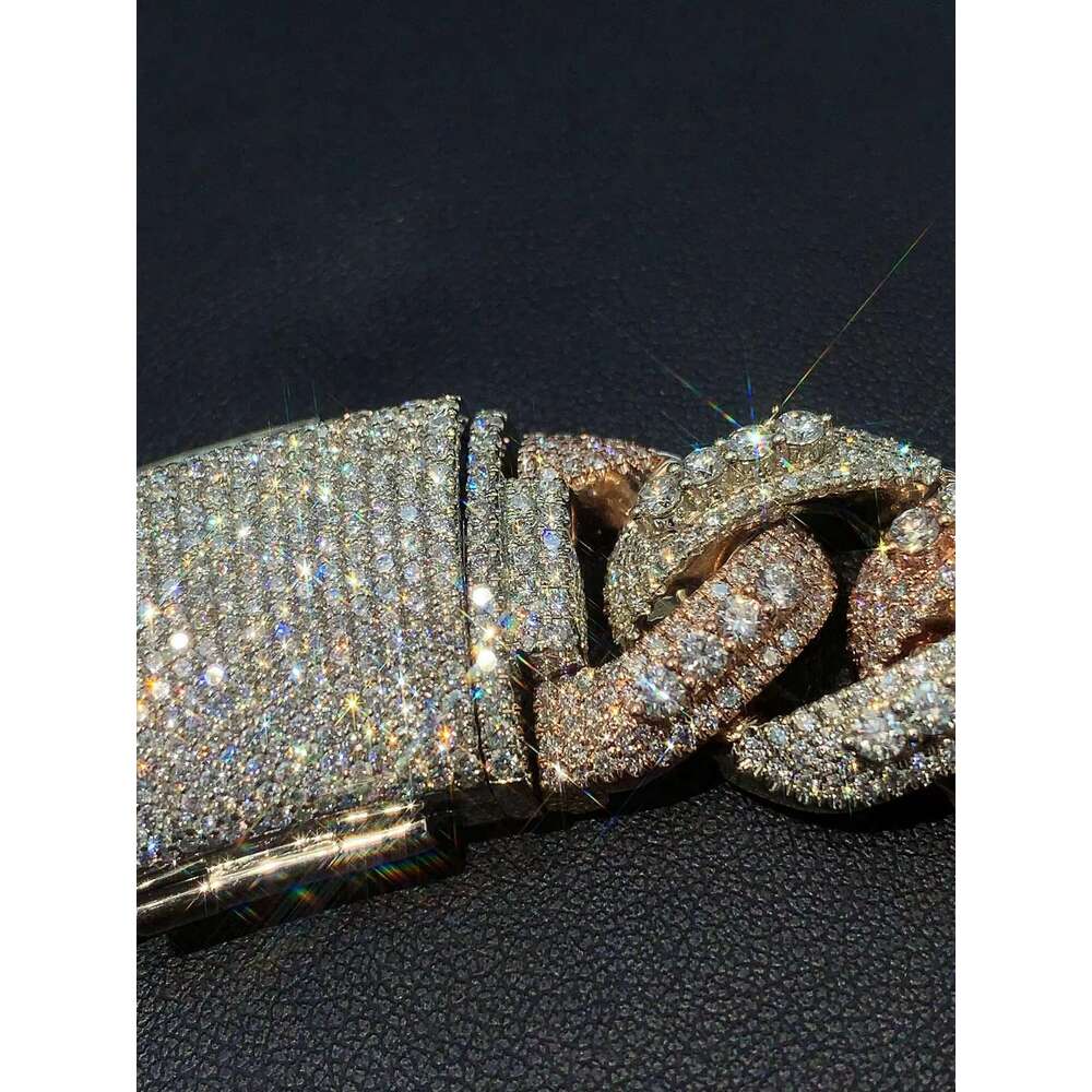 Jewelry Lab Dias for Men - Rose Gold Cuban Chains, 9k 10k Gold, Cool, Wholesale, Pendant
