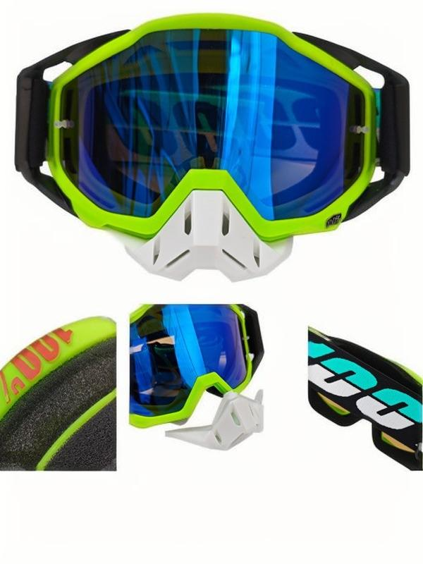 100% riding high air mirror goggles Dust-proof motorcycle speed down half helmet rally riding windproof sunshade glasses 2025