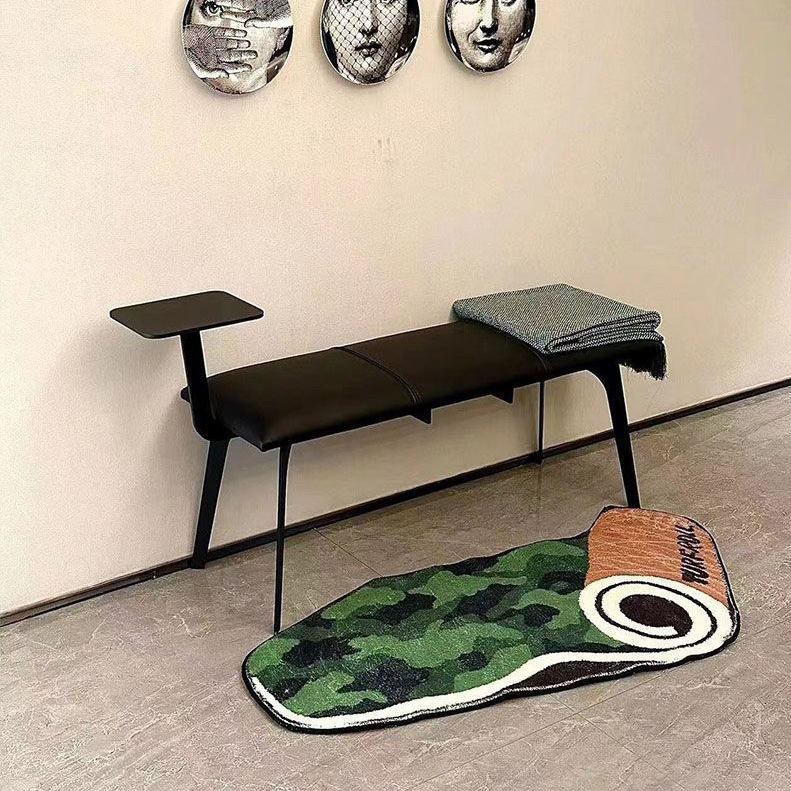 Cartoon puppy carpet, plush entrance door mat, home shower room, water absorbing foot pad, thickened and anti slip H260226