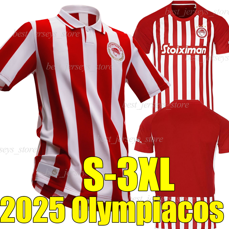 1925-2025 Olympiacos El Kaabi Soccer Jerseys Olympiakos 100 years centenary Greece UI JO HWANG MASOURAS OLEG KUNDE BIEL BAKAMBU EL ARABI VALBUENA football shirt
