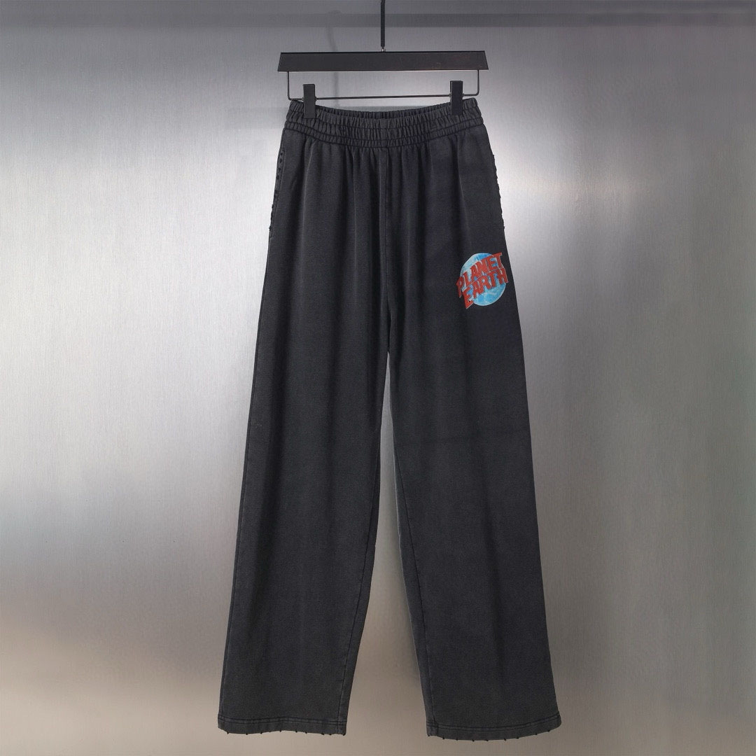 Men's Plus Size Pants Round neck embroidered and printed polar style summer wear with street pure cotton 2r3t