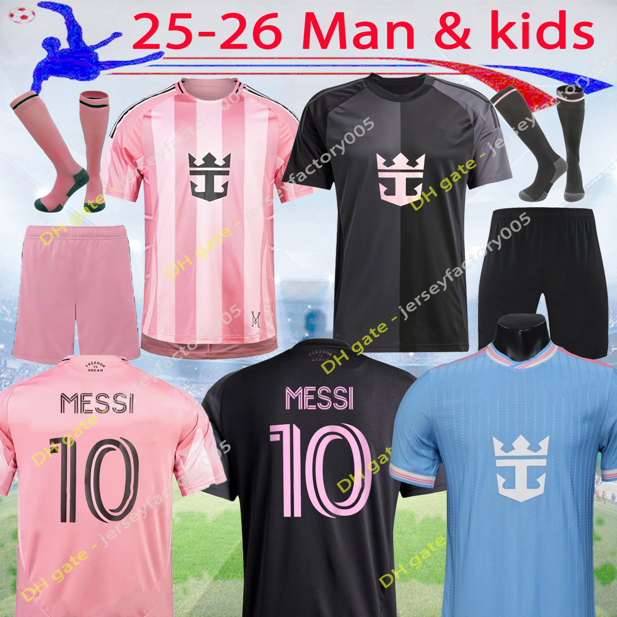 25 26 SUAREZ Inters Miamis CF Soccer Jerseys 2025 MESSIS SUAREZ MATUIDI HIGUAIN TRAPP PELLEGRINI PIZARRO CARRANZA PIREZ Men Kids Kit set 16-4XL Football Shirts