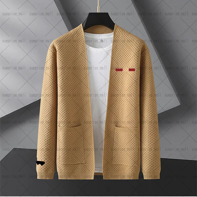Men's plus size jacket for spring and autumn season, thick flip jacket, loose and casual, with added weight and enlargement Cardigan knitted sweater sweater 110-308 lb